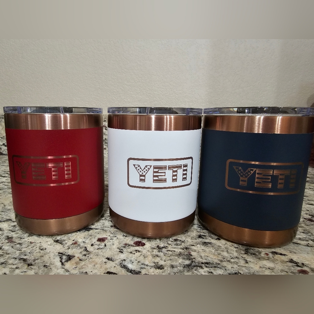 YETI  FOLDS OF HONOR 10oz SET OF RED WHITE BLUE